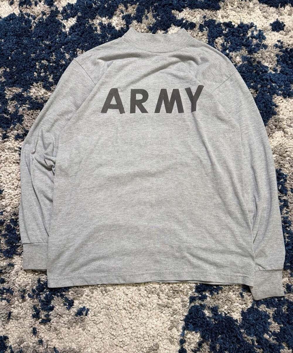 US Army IPFU PT Long Sleeve Gray Mock Turtleneck Shirt